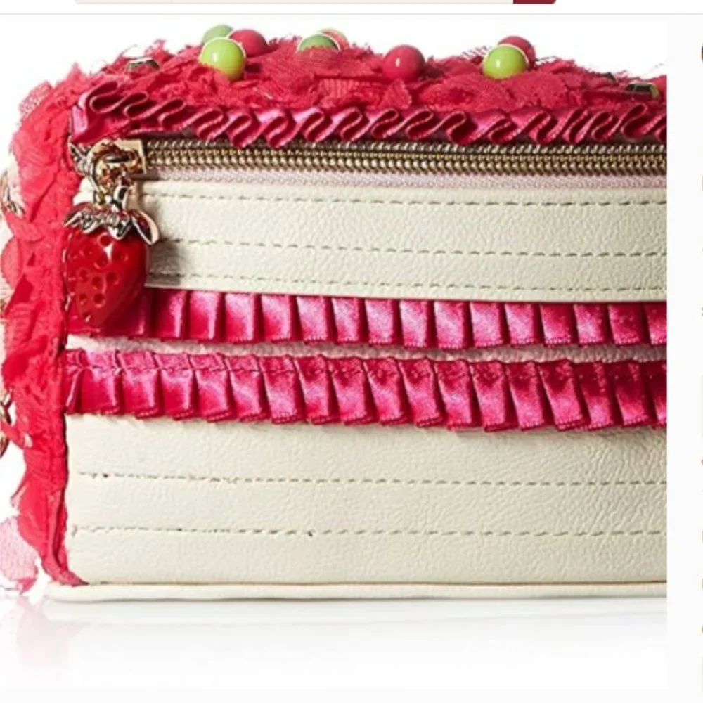 Betsey Johnson LETS EAT CAKE WRISTLET-COLLECTIBLE - Picture 3 of 9